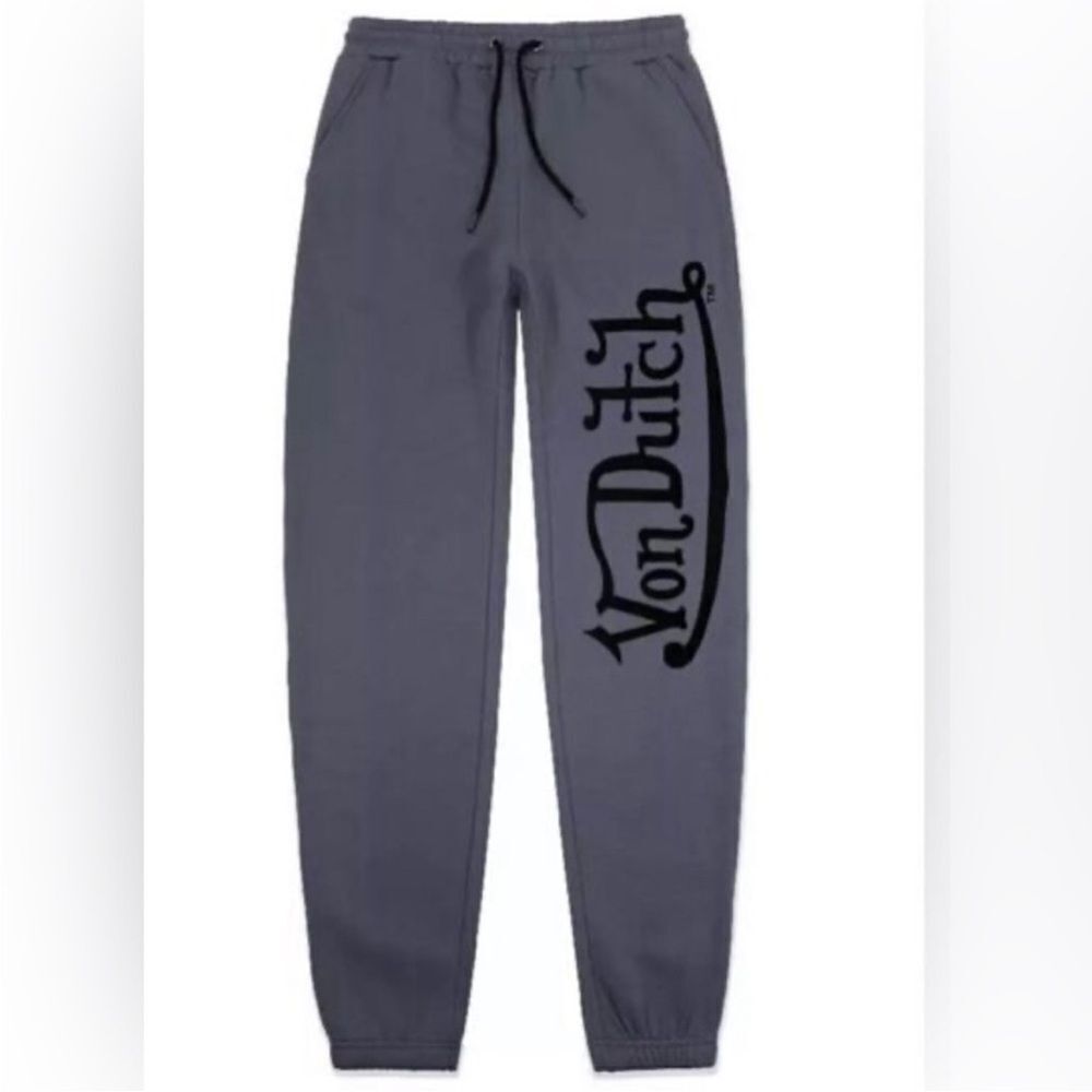 Von Dutch Designer Sweatpants New In Poly with Tags Sizes Large dirty blue